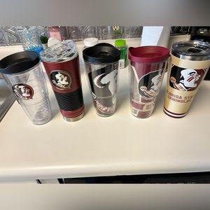 5 Florida state Seminoles cups!